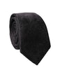 Dolce & Gabbana Black Floral Brocade Silk Adjustable Men Tied Necktie Tie