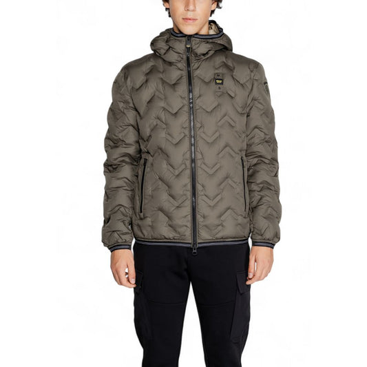 Blauer Bicolor Polyethylene Full-Length Jacket for Men