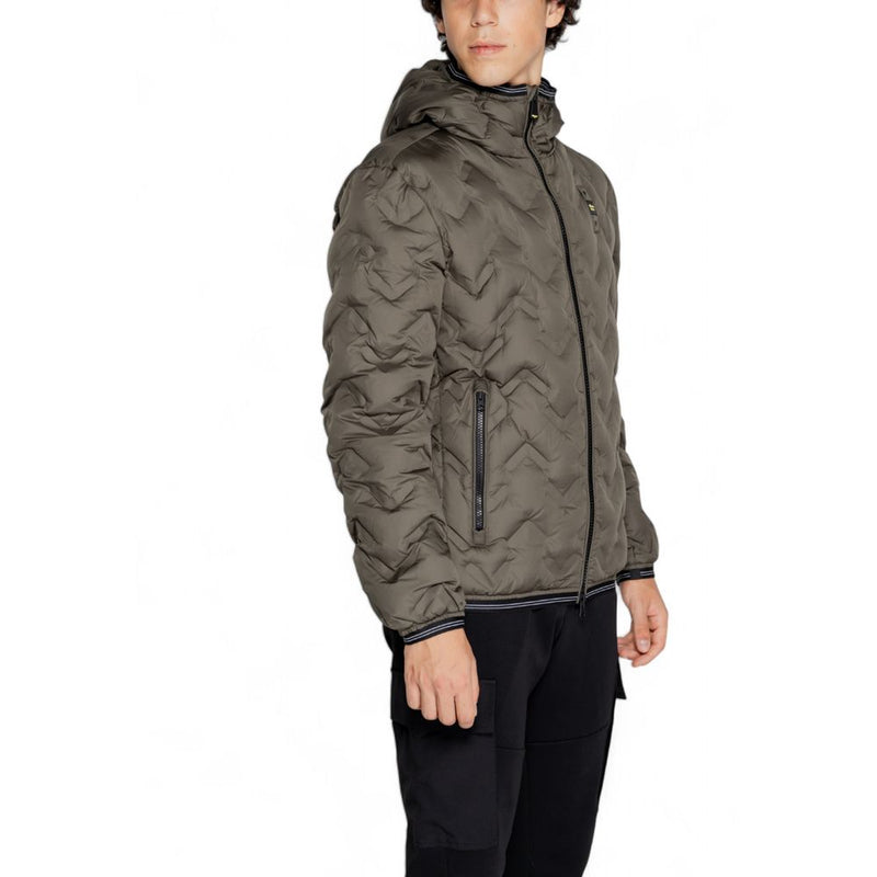 Blauer Bicolor Polyethylene Full-Length Jacket for Men