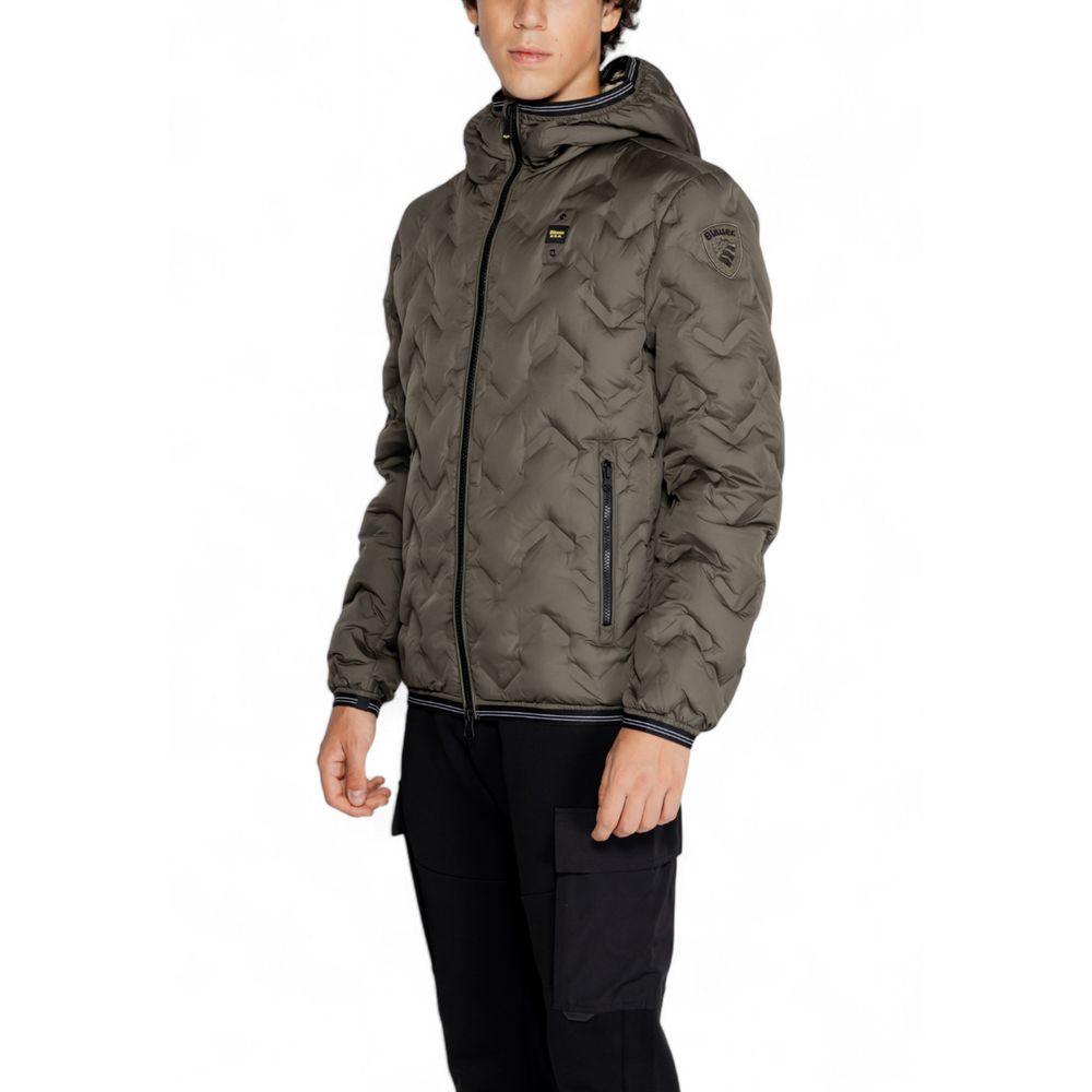 Blauer Bicolor Polyethylene Full-Length Jacket for Men