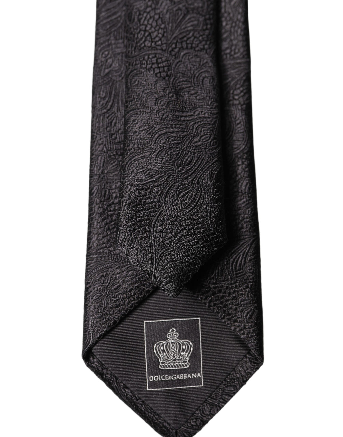 Dolce & Gabbana Black Solid 100% Silk Adjustable Necktie