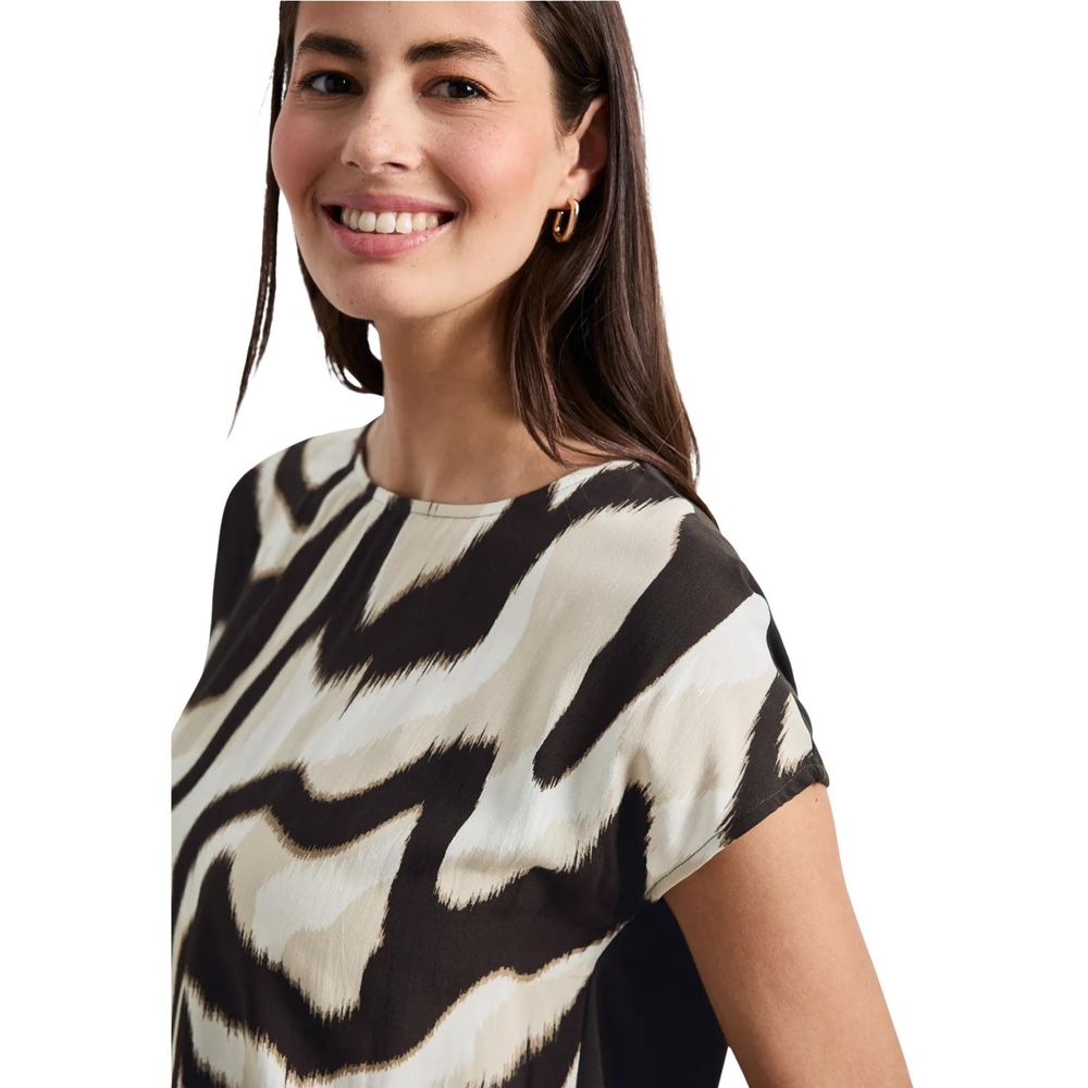 Street One Brown Viscose T-Shirt - Modern Style for Every Occasion