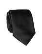 Dolce & Gabbana Black Solid 100% Silk Adjustable Men Tied Necktie Tie