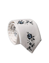 Cravate homme ajustable Dolce & Gabbana en coton à motif floral blanc