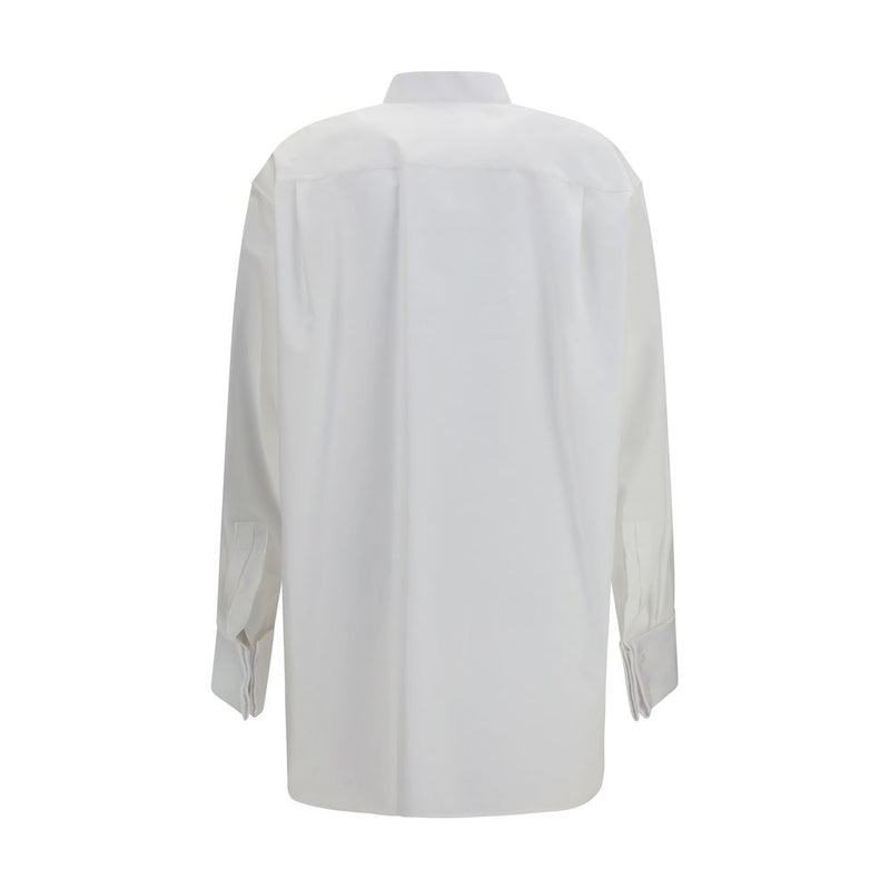 Saint Laurent White Cotton Dress Shirt - Elegant Tuxedo Style