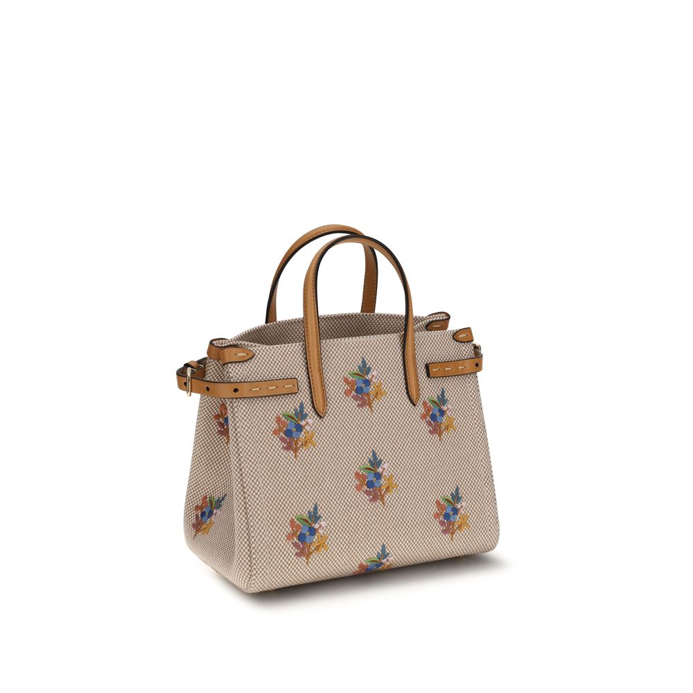Valentino Garavani Antibes Beige Fabric Handbag