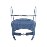 Marine Serre Blue Denim Shirt - Organic Cotton