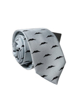 Dolce & Gabbana Light Gray Mustache Fantasy Silk Necktie