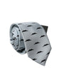 Dolce & Gabbana Light Gray Mustache Fantasy Silk Adjustable Necktie Tie