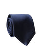 Dolce & Gabbana Navy Blue Solid 100% Silk Adjustable Men Necktie Tie