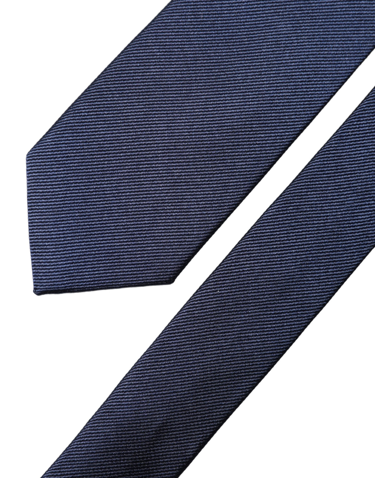 Dolce & Gabbana Navy Blue Solid 100% Silk Adjustable Necktie