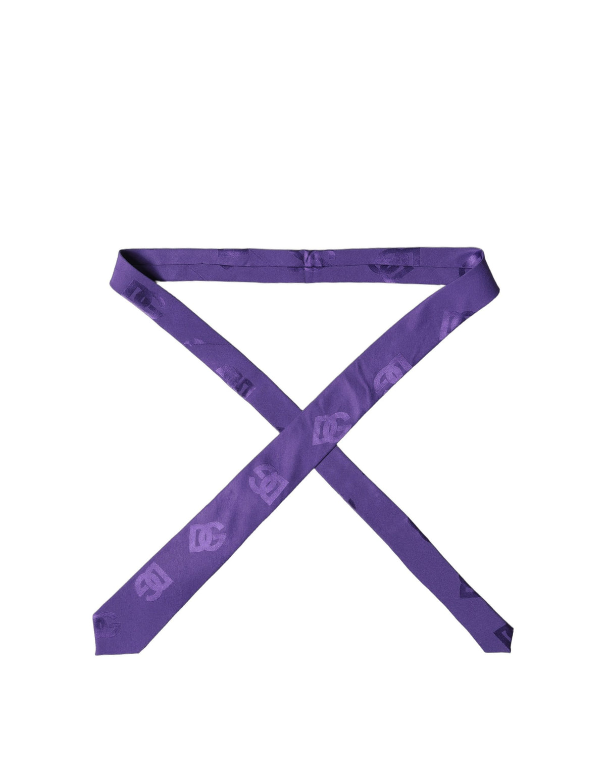 Cravate Ajustable en Soie Monogramme DG Violette Dolce & Gabbana pour Homme