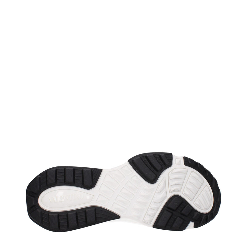 Valentino Garavani White Fabric Athletic Sneakers for Men