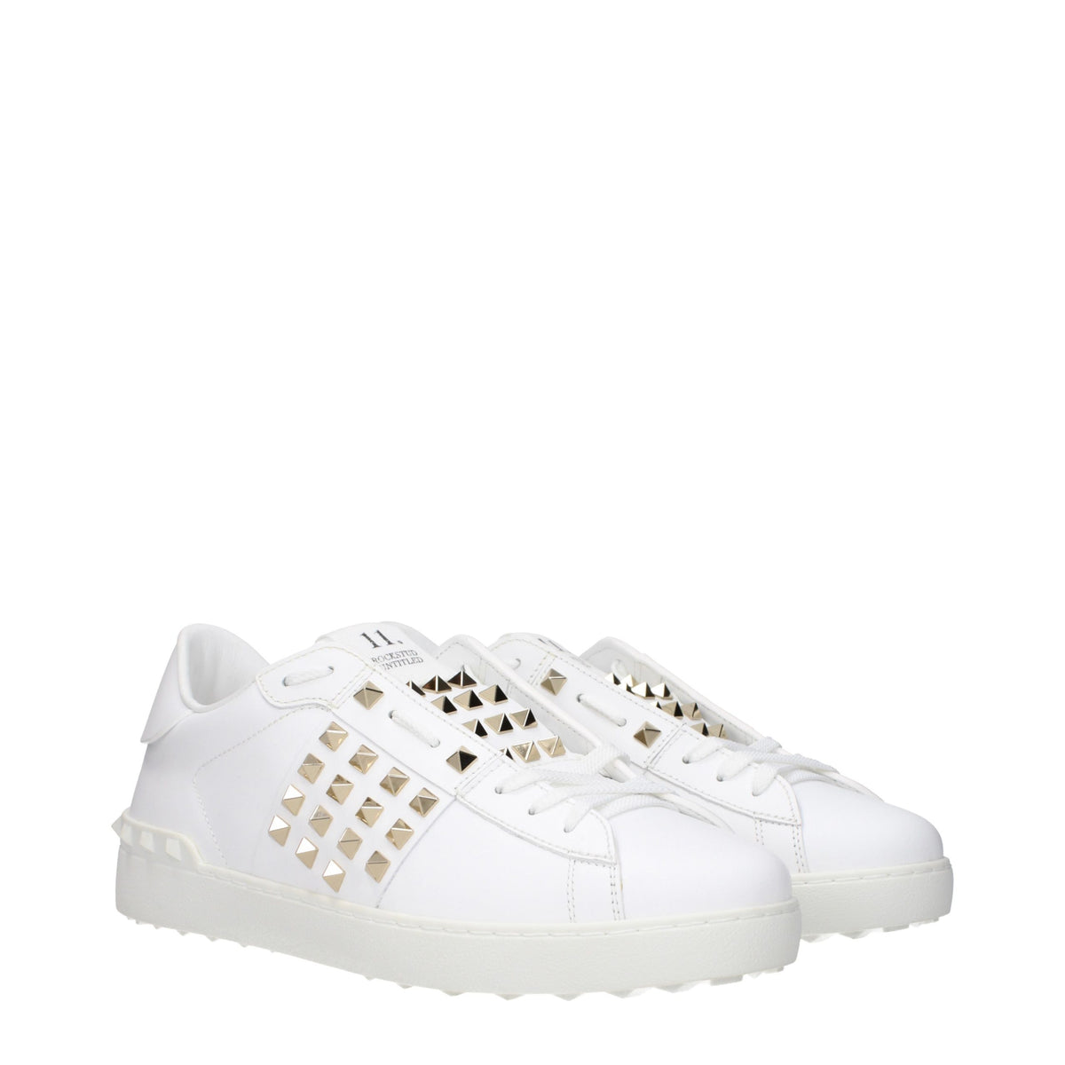 Valentino Garavani White Leather Low Top Sneakers for Men