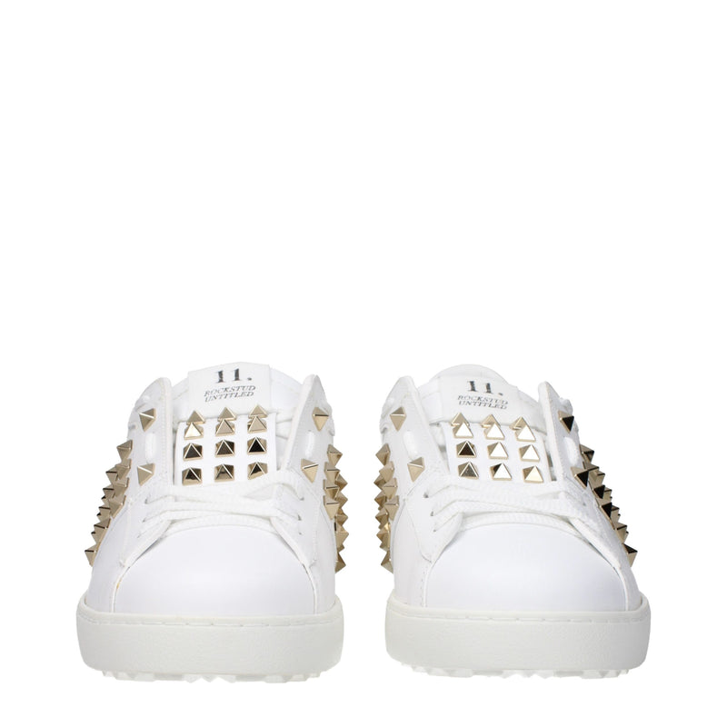 Valentino Garavani White Leather Low Top Sneakers for Men