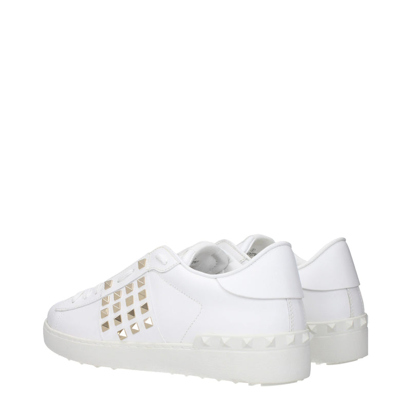 Valentino Garavani White Leather Low Top Sneakers for Men