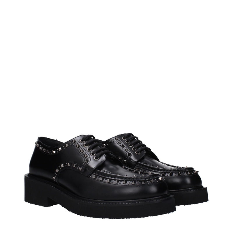 Valentino Garavani Oxfords en Cuir Noir - Élégance et Confort