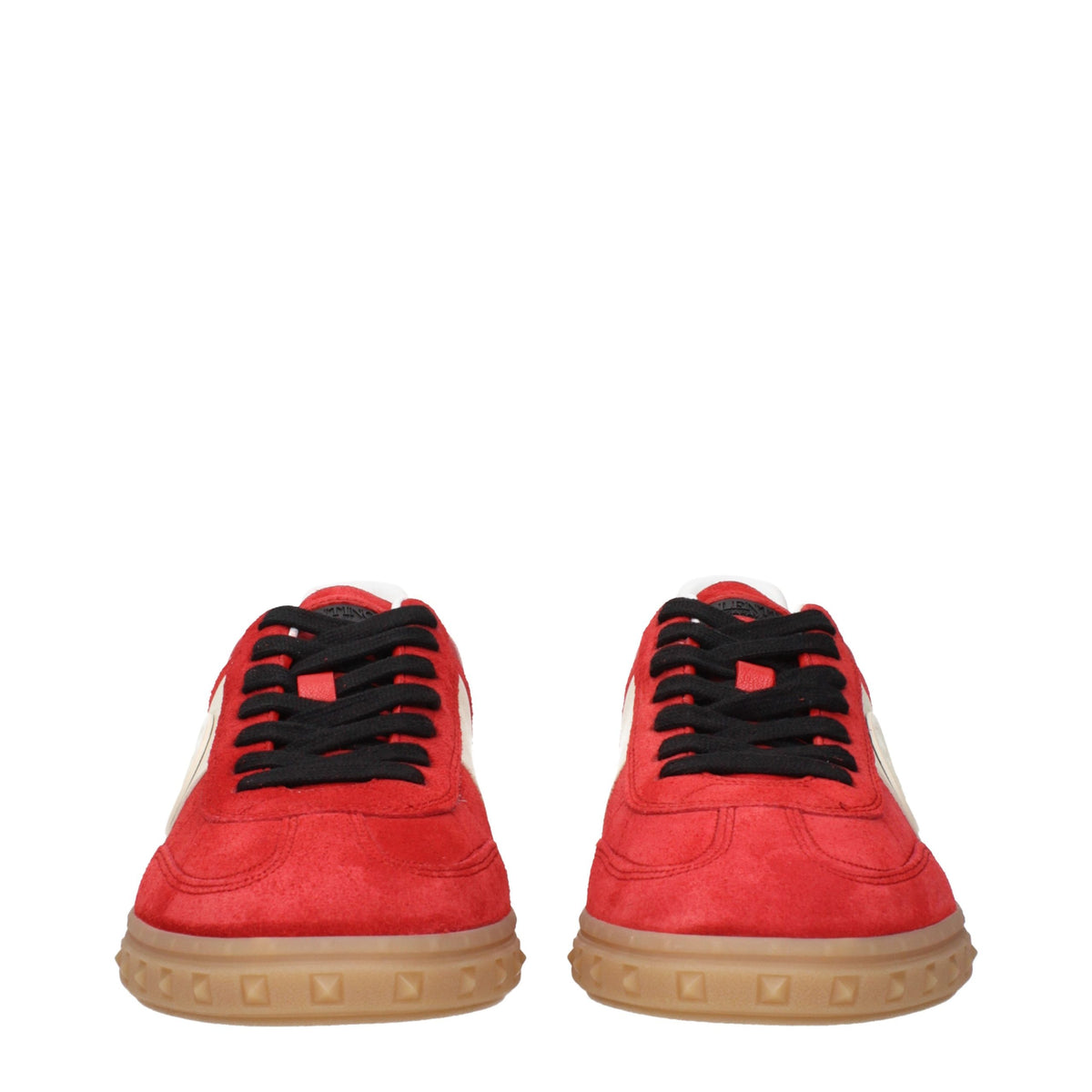 Valentino Garavani Red Leather Low Top Sneakers for Men