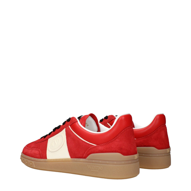 Valentino Garavani Red Leather Low Top Sneakers for Men