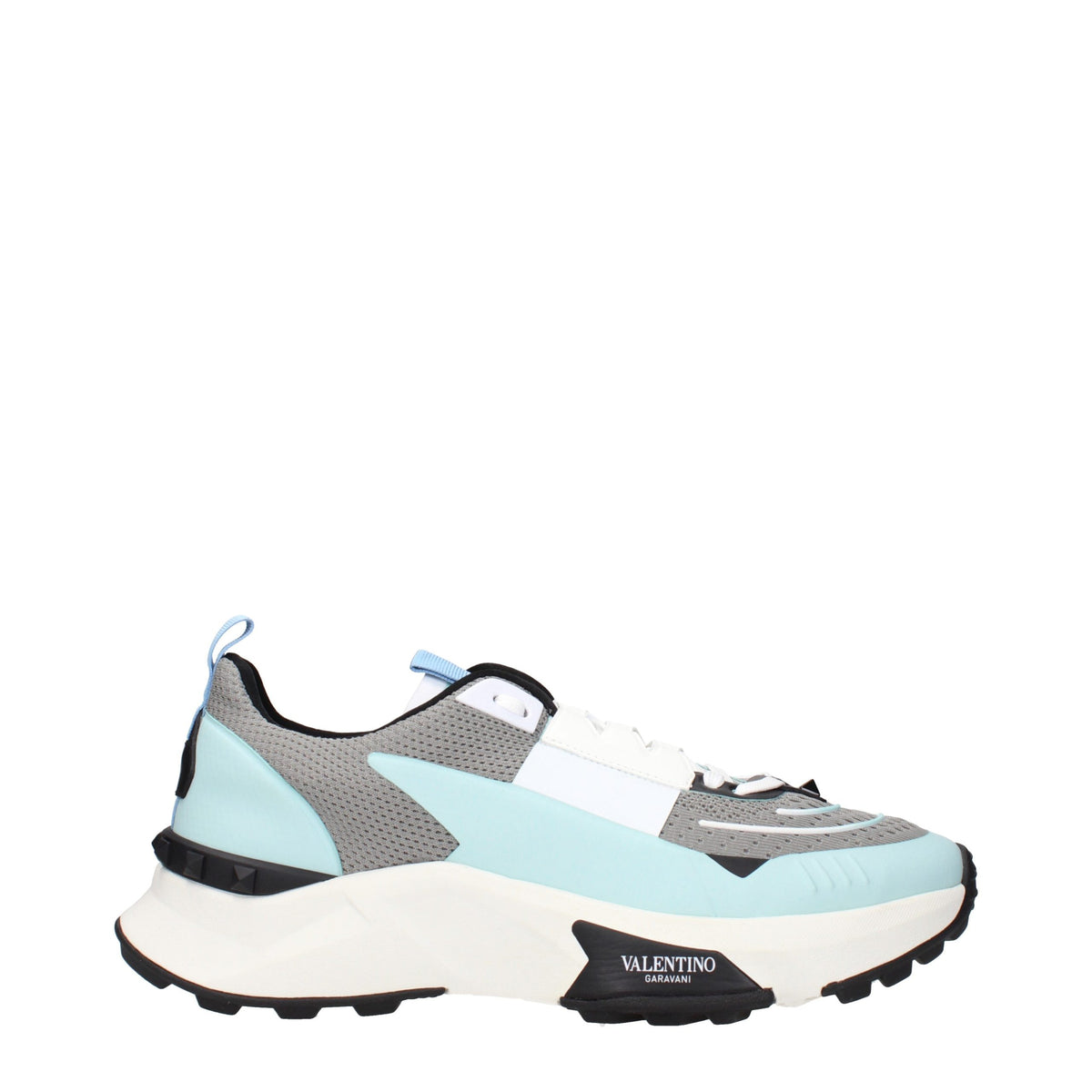 Valentino Garavani Gray Fabric Athletic Sneakers for Men