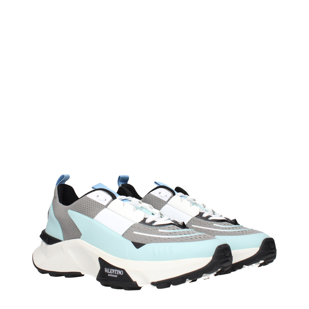 Valentino Garavani Gray Fabric Athletic Sneakers for Men