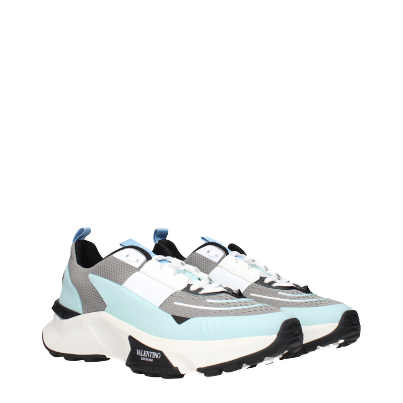 Valentino Garavani Gray Fabric Athletic Sneakers for Men