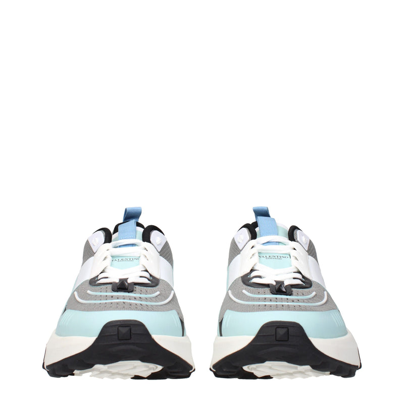 Valentino Garavani Gray Fabric Athletic Sneakers for Men