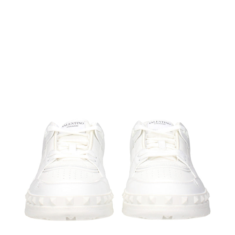 Valentino Garavani White Leather Sneakers for Men
