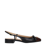 Valentino Garavani Black Leather Ballet Flats for Women