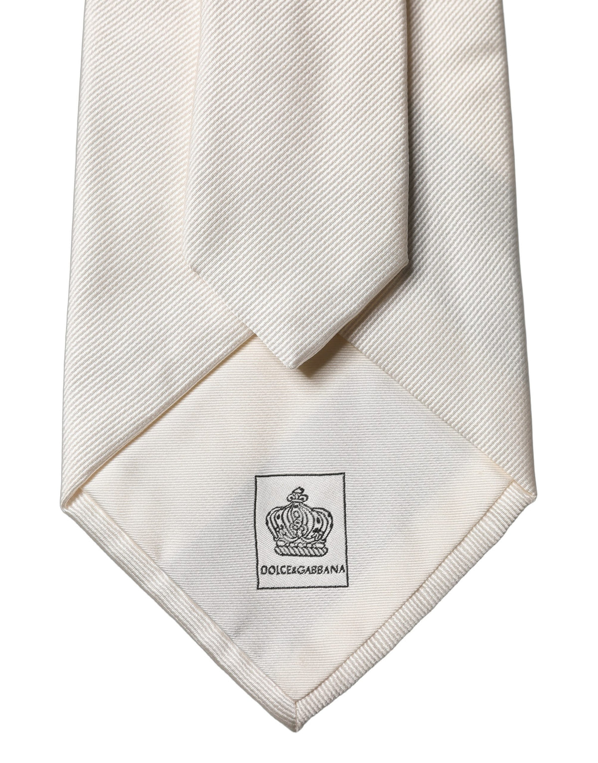 Dolce & Gabbana White Tattoo Floral Silk Adjustable Necktie