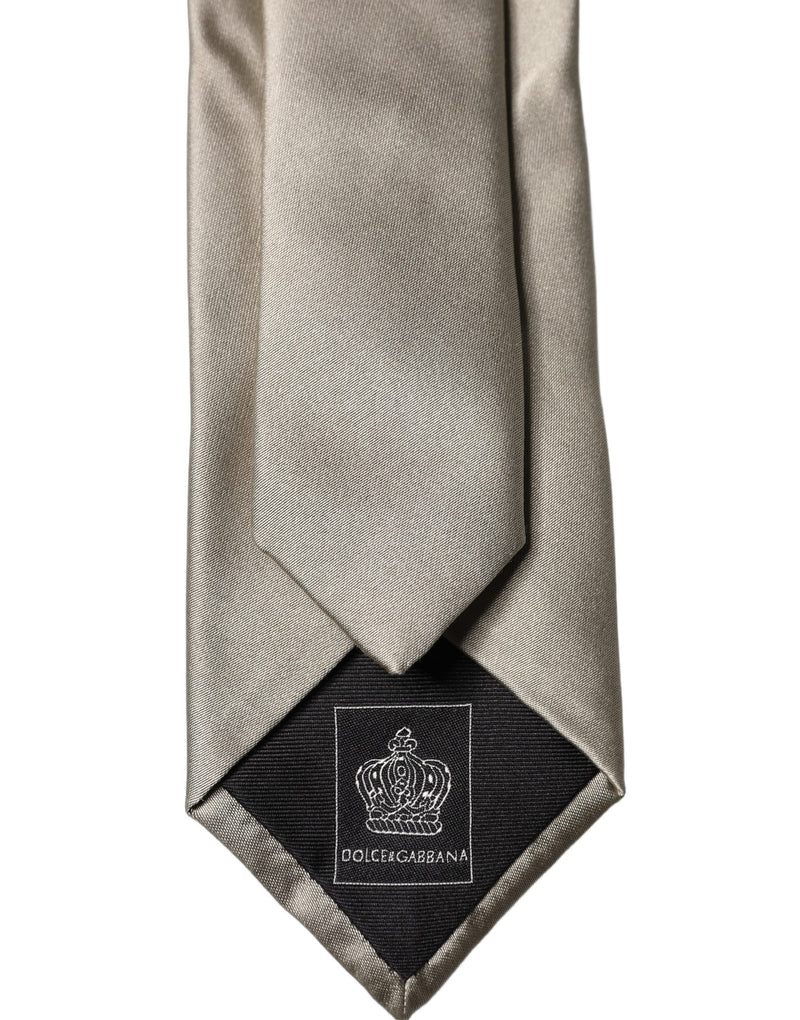 Dolce & Gabbana White Tattoo Floral Silk Adjustable Necktie