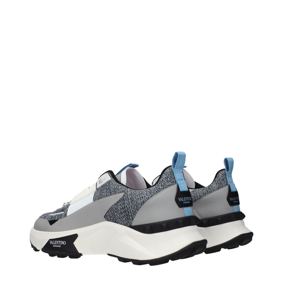 Valentino Garavani Gray Fabric Athletic Sneakers for Men