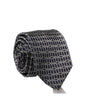 Dolce & Gabbana Black Geometric DG Silk Adjustable Men Tied Necktie Tie