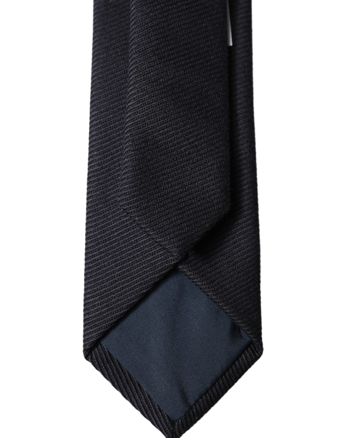 Dolce & Gabbana Black Solid 100% Silk Adjustable Necktie