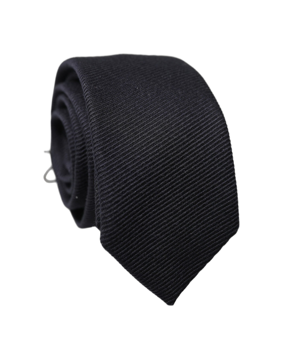 Dolce & Gabbana Black Solid 100% Silk Adjustable Necktie