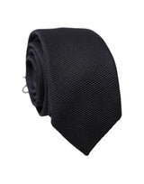 Dolce & Gabbana Black Solid 100% Silk Adjustable Necktie