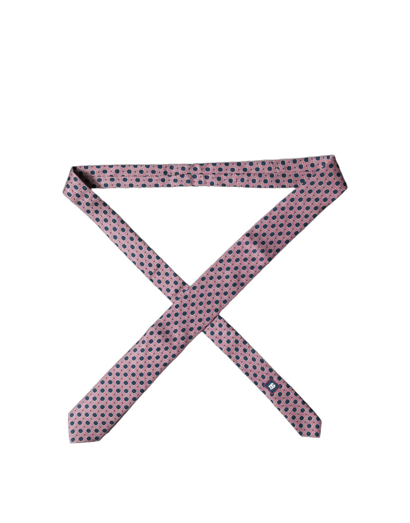 Dolce & Gabbana Multicolor Patterned Silk Adjustable Necktie