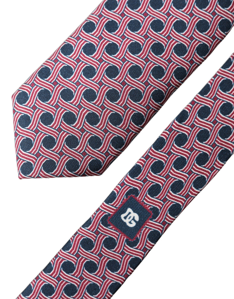 Dolce & Gabbana Multicolor Patterned Silk Adjustable Necktie