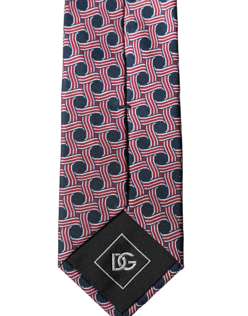 Dolce & Gabbana Multicolor Patterned Silk Adjustable Necktie