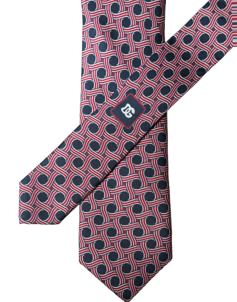Dolce & Gabbana Multicolor Patterned Silk Adjustable Necktie