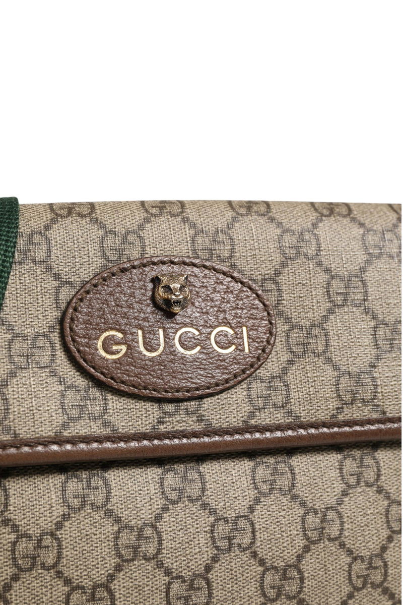 Gucci Supreme Monogram Neo Vintage Web Belt Bag - Brown