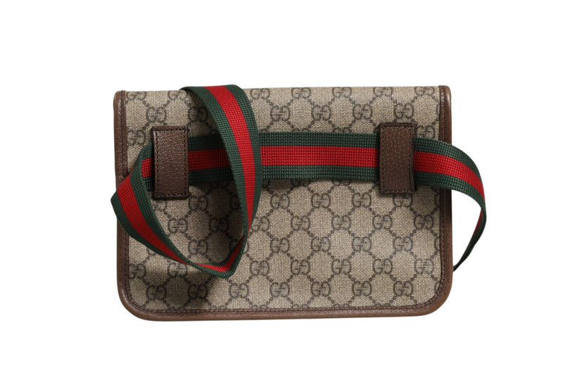Gucci Supreme Monogram Neo Vintage Web Belt Bag - Brown
