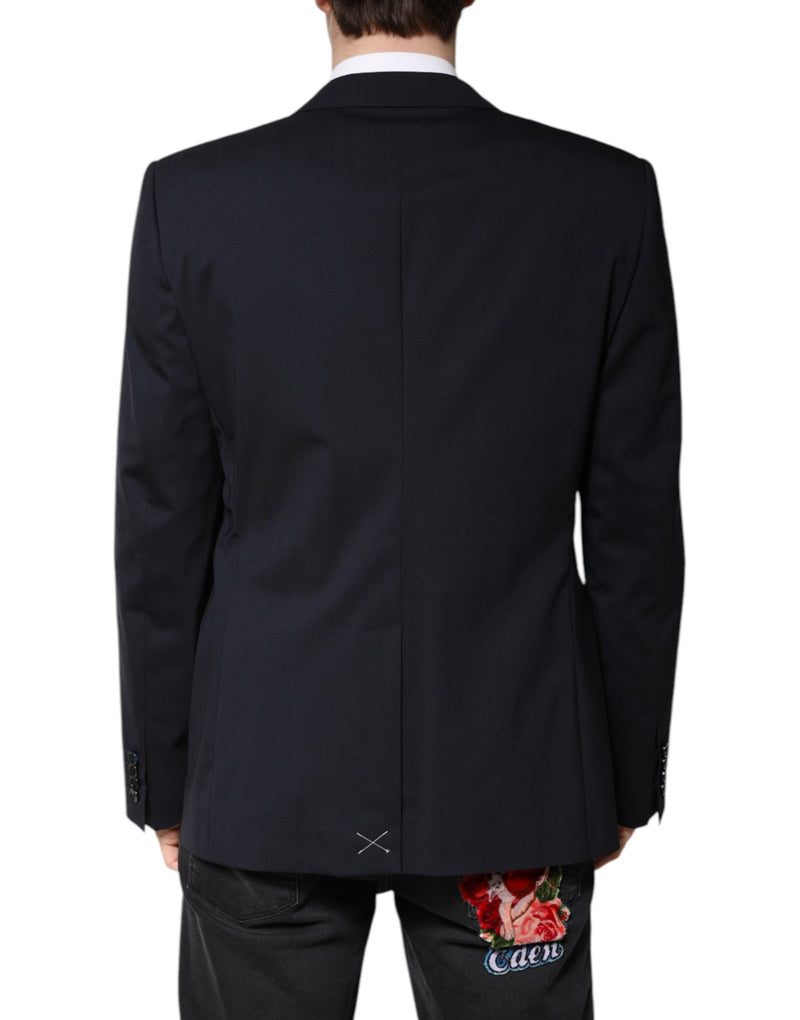 Dolce & Gabbana Blazer MARTINI - Veste en Laine Bleu Foncé