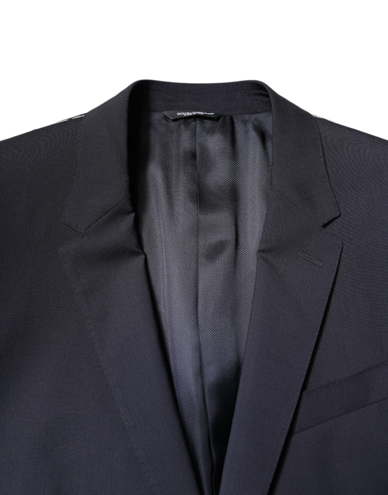 Dolce & Gabbana Blazer MARTINI - Veste en Laine Bleu Foncé