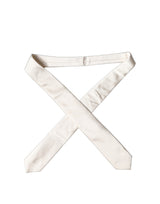 Dolce & Gabbana Off White Satin Silk Adjustable Women Necktie