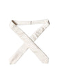 Dolce & Gabbana Off White Satin Silk Adjustable Women Tied Necktie Tie