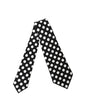Dolce & Gabbana Black White Polka Dot Silk Adjustable Women Necktie Tie