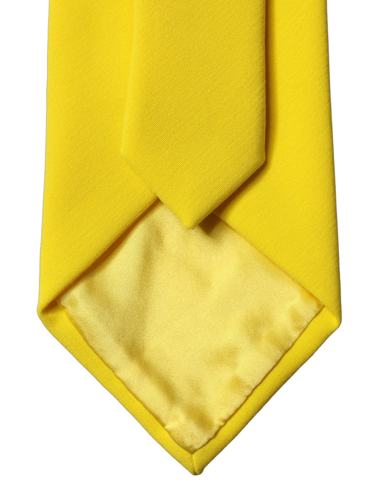 Dolce & Gabbana Yellow Solid Adjustable Women Necktie