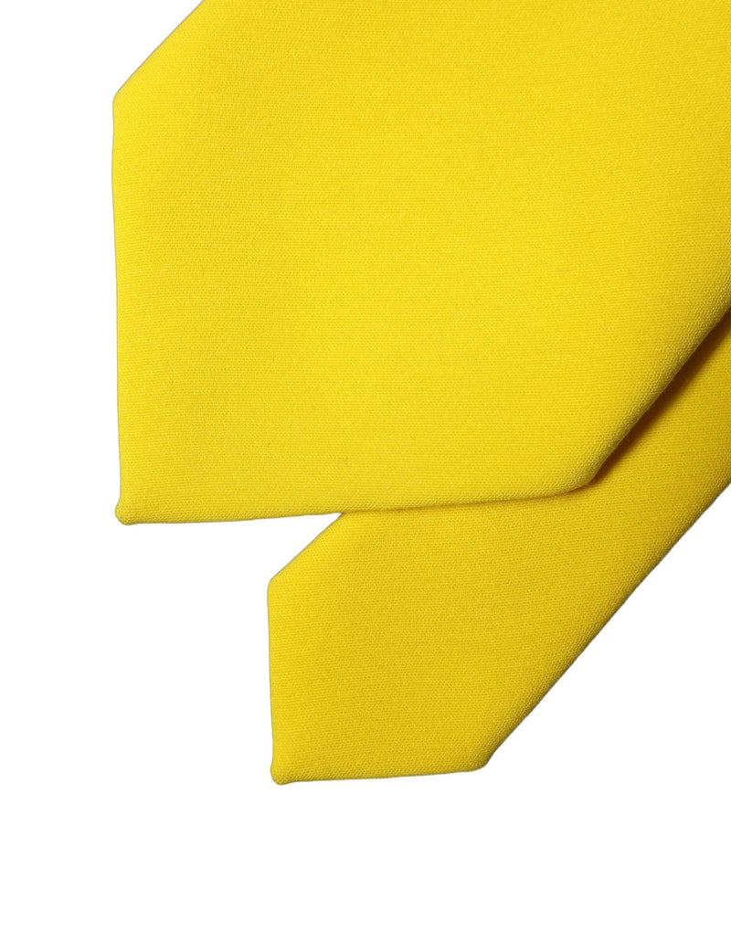 Dolce & Gabbana Yellow Solid Adjustable Women Necktie