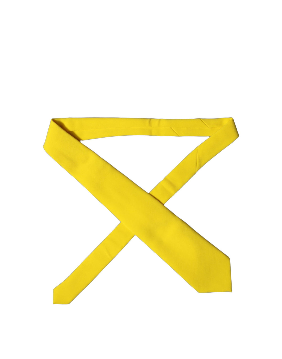 Dolce & Gabbana Yellow Solid Adjustable Women Necktie